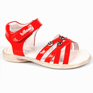 Foto Sandalias rojas tiras billowy 5571c45