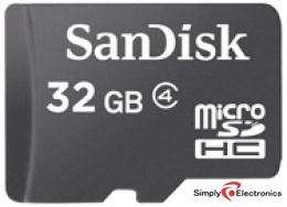 Foto Sandisk 32GB microSDHC (Class 4) Card (Retail Packaging)