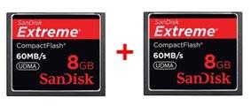 Foto Sandisk CF Extreme 60MB/s 8GB X 2