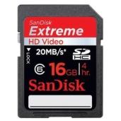 Foto SanDisk eXtreme HD Video 16GB SDHC 20MB/s