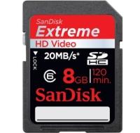 Foto SanDisk eXtreme HD Video 8GB SDHC 20MB/s Class 10