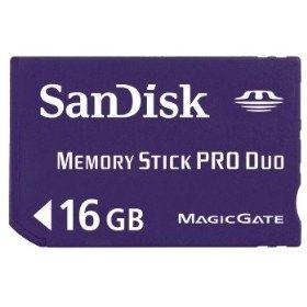 Foto Sandisk memory stick pro duo 16 gb