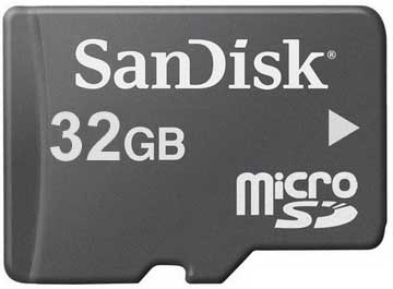 Foto Sandisk MicroSD HC 32 GB