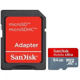 Foto SanDisk Mobile Ultra Tarjeta de Memoria Micro SDXC con adaptador SD, 64 GB, 3...