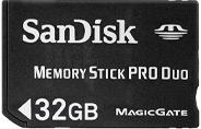 Foto Sandisk SDMSPD-032G-B35 - memory stick pro duo 32gb