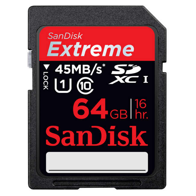 Foto SanDisk SDXC Extreme 64GB Class 10