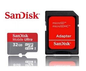 Foto Sandisk Tarjeta Micro SDHC Mobile Ultra 32GB
