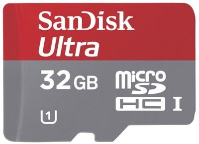 Foto Sandisk Ultra Microsdhc     32gb Bi-col.class 10 Sdsdqu-032g-u46a