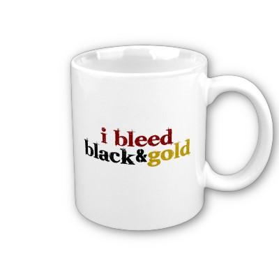 Foto Sangro negro y el oro Taza De Café