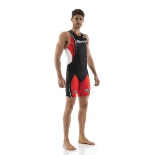 Foto Santini Mono Triathlon Sleek Negro Rojo