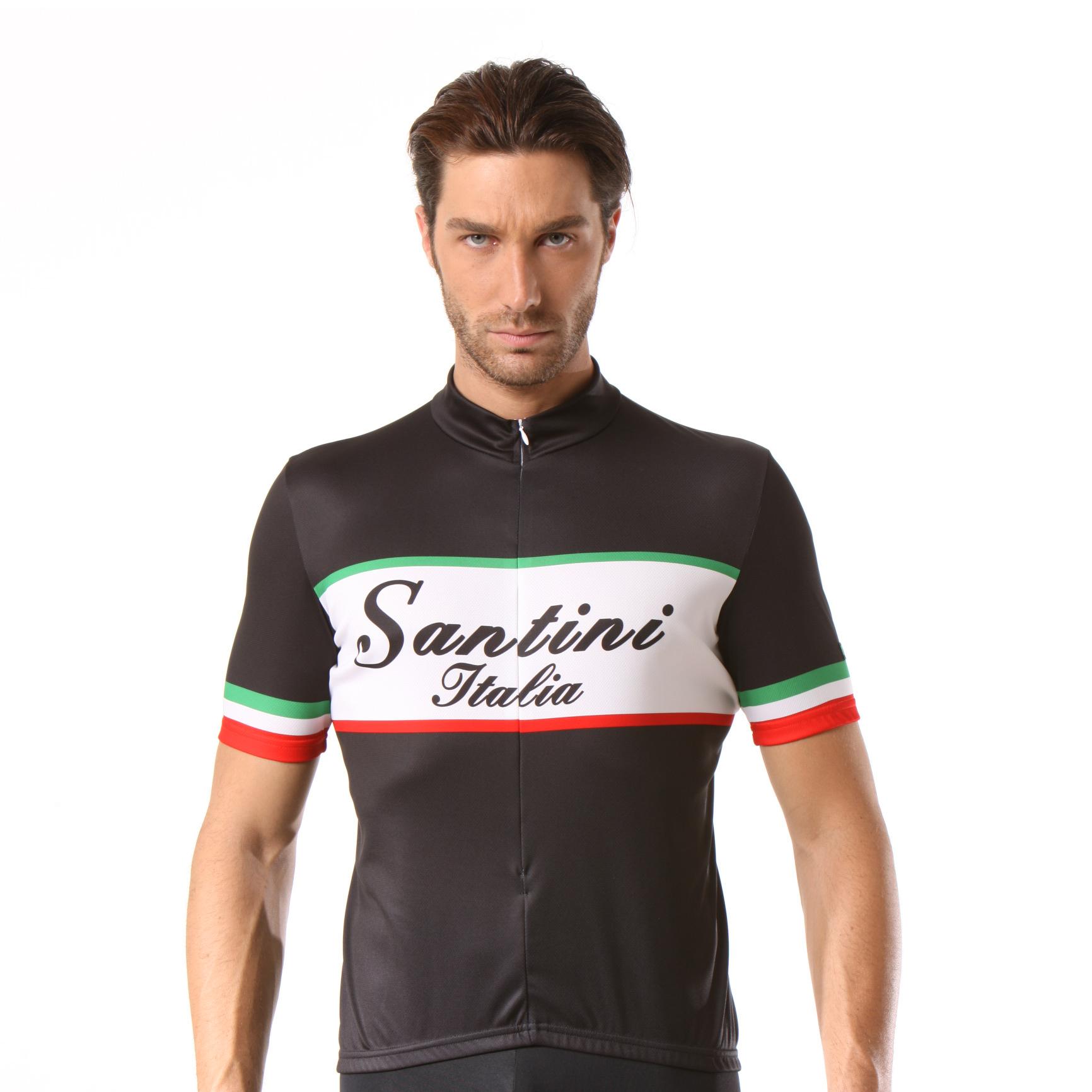 Foto Santini SP 94200 Italy Maillot para ciclismo caballeros nero neg, 3xl