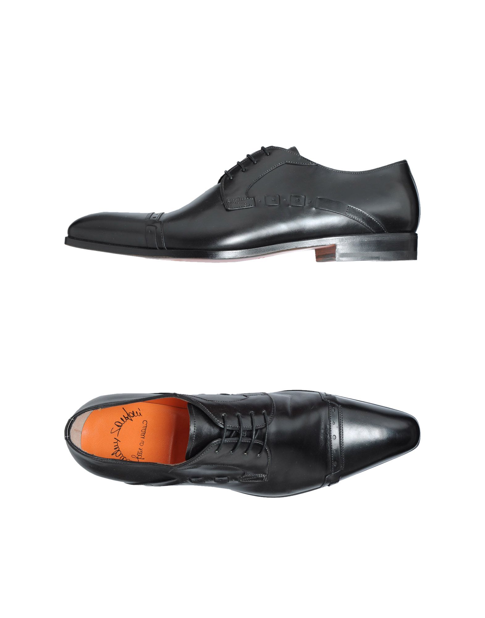 Foto Santoni Limited Edition Zapatos De Cordones Hombre Negro