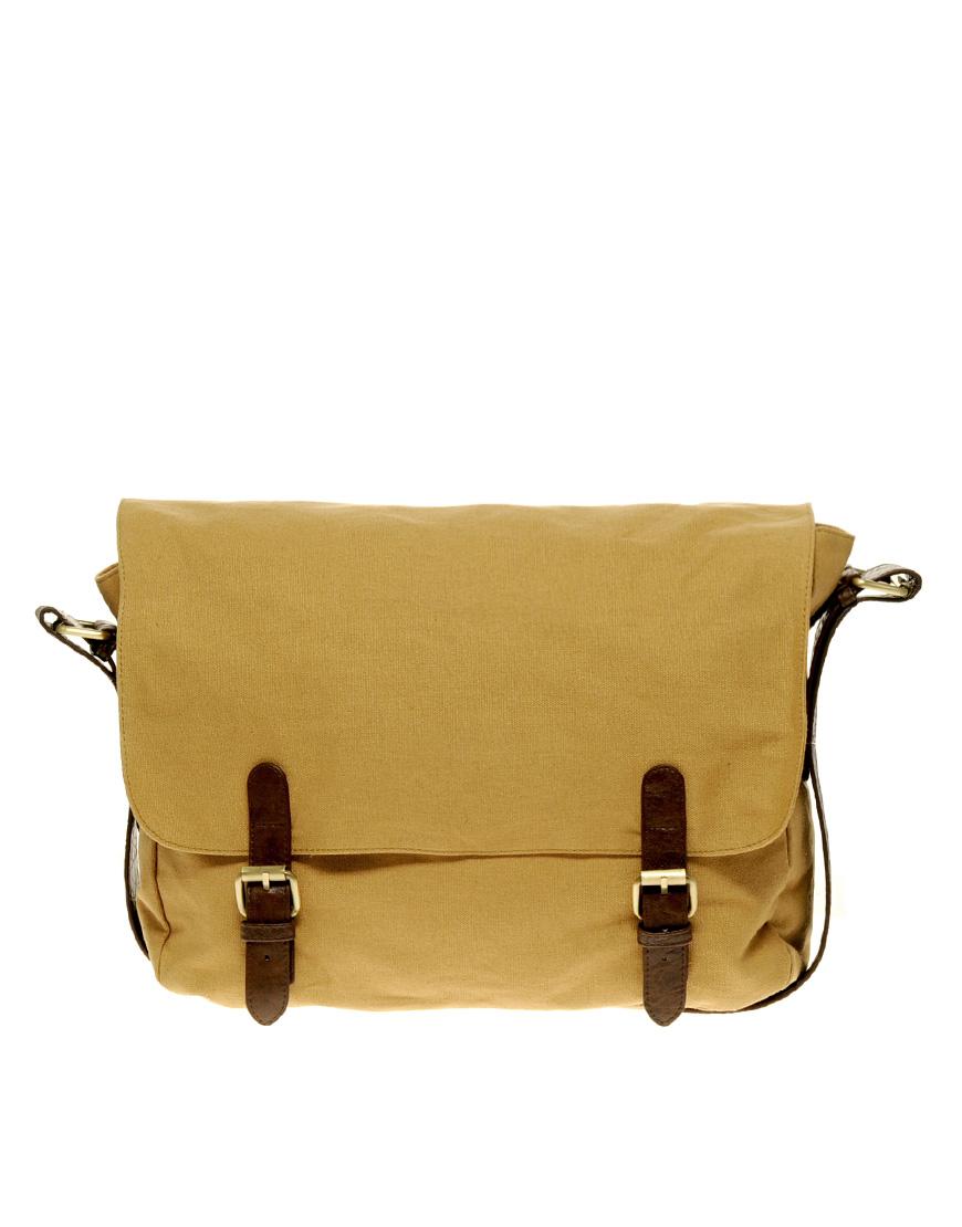 Foto Satchel de lona de ASOS Mustard