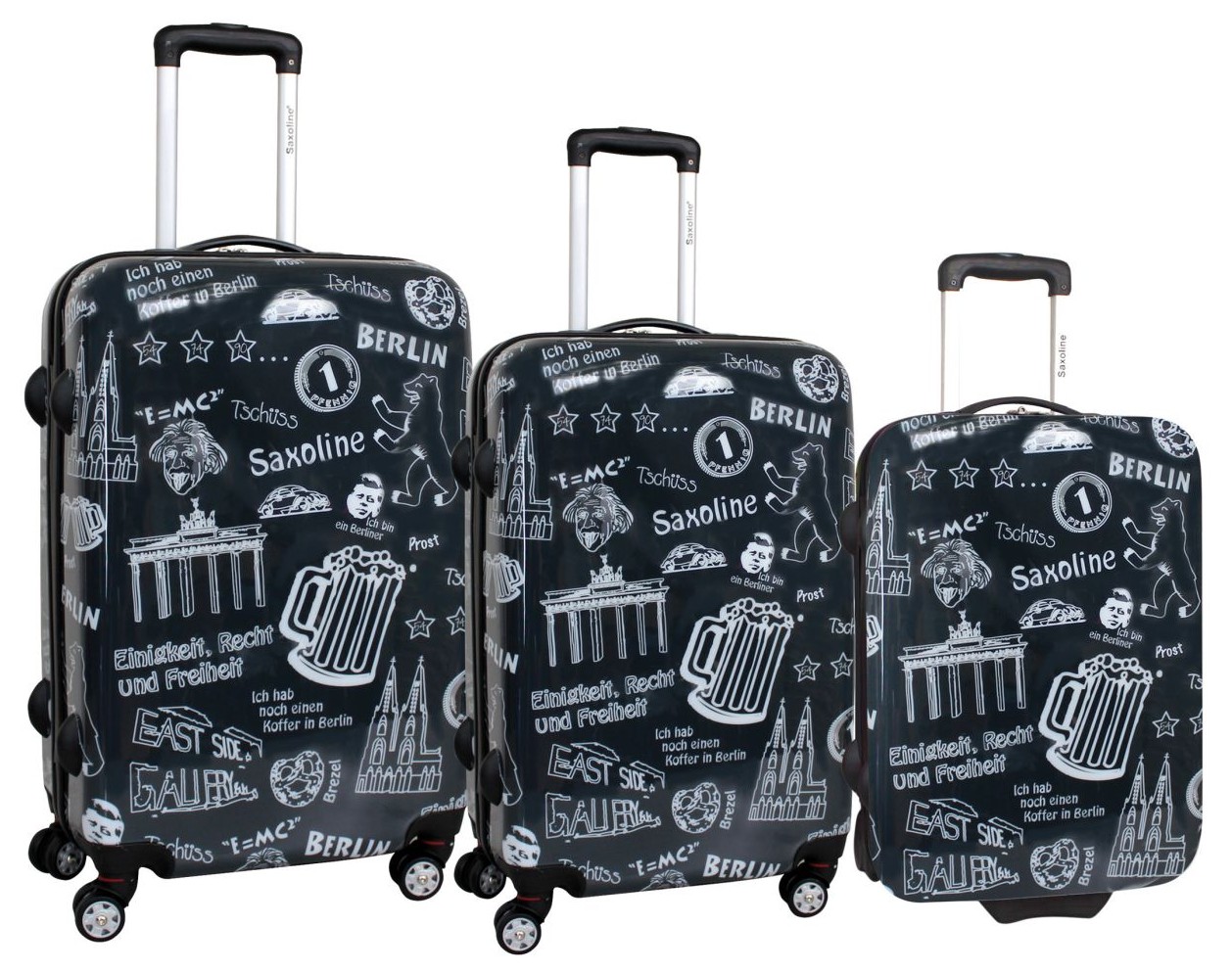 Foto Saxoline® Berlin Trolley 3-SET Anthrazit Berlin Print (Modell 2013)
