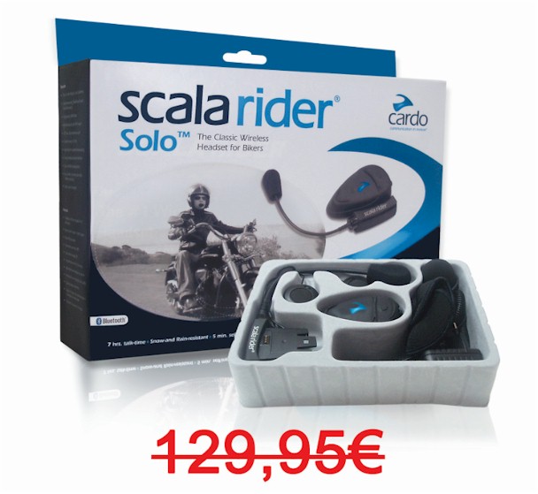 Foto Scala Rider Solo XL, manos libres Bluetooth® para casco de moto