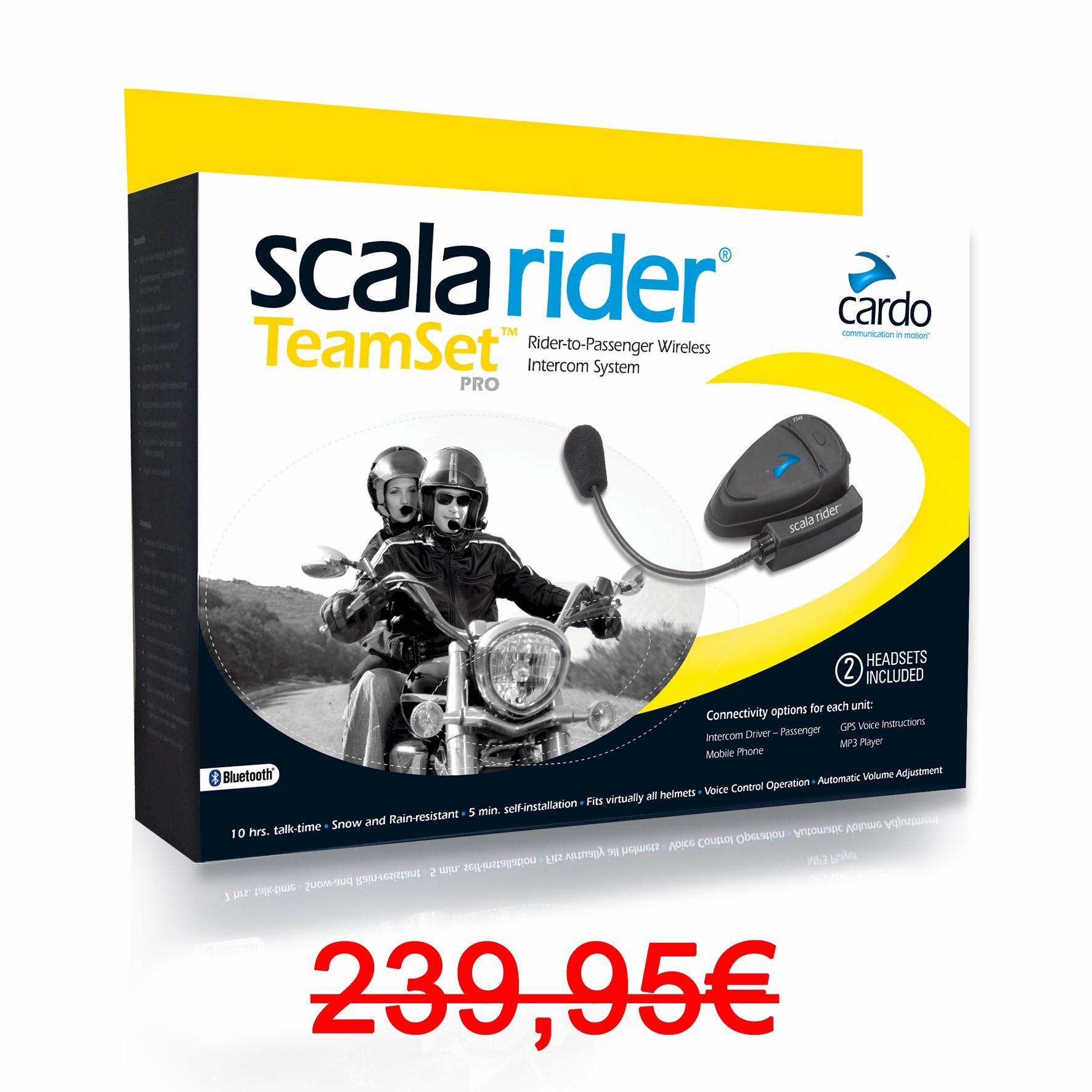 Foto Scala Rider TeamSet PRO , intercom Bluetooth para moto piloto-pasajero