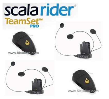 Foto Scala Rider TeamSet PRO Wired , intercom Bluetooth piloto-pasajero para cascos integrales