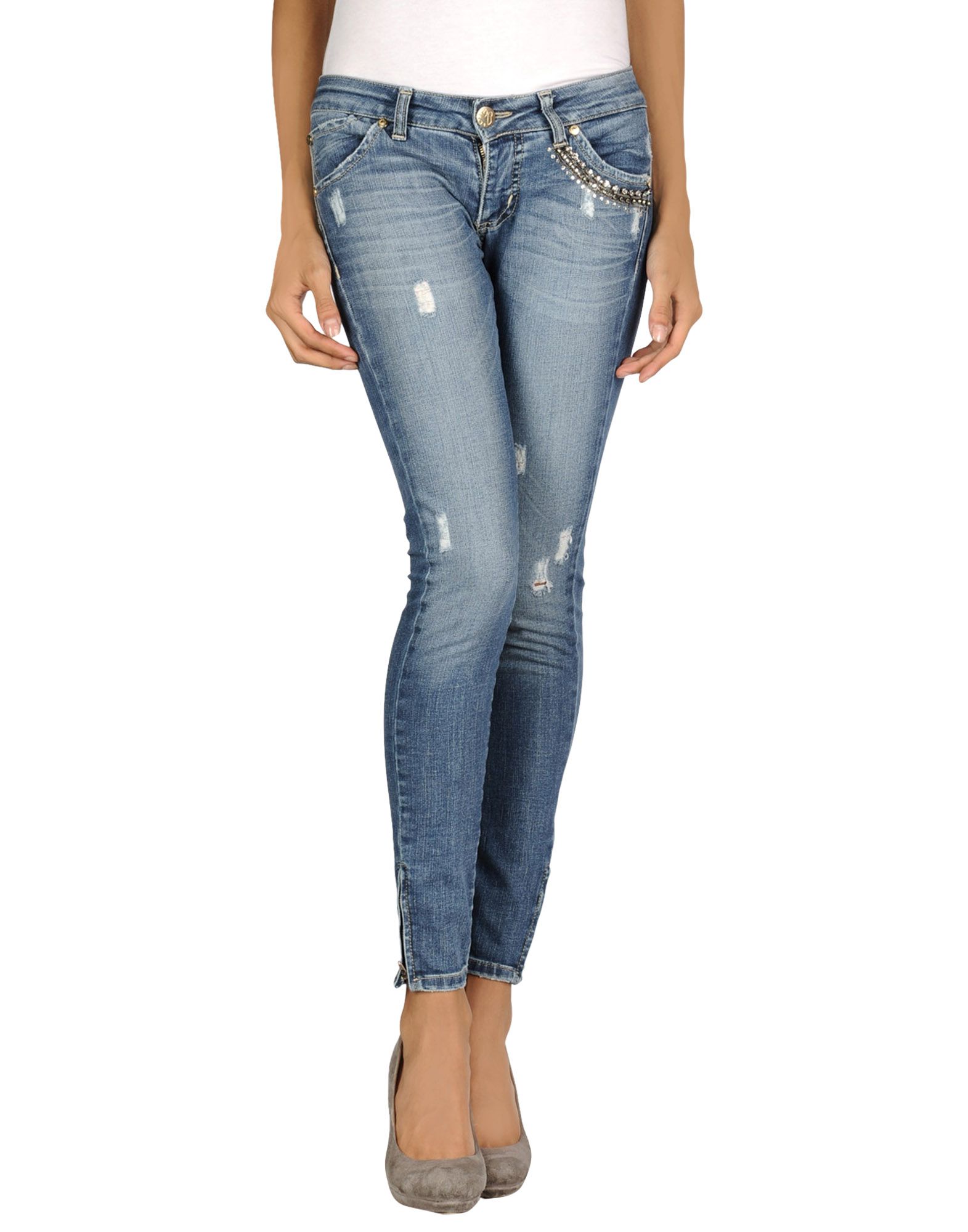 Foto scee by twin-set pantalones capri vaqueros
