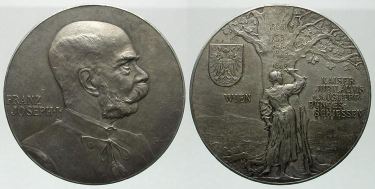 Foto Schützenmedaillen-Österreich Silbermedaille 1898