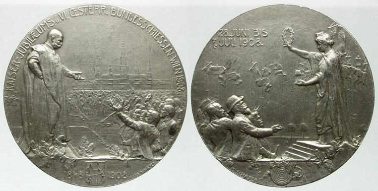 Foto Schützenmedaillen-Österreich Silbermedaille 1908