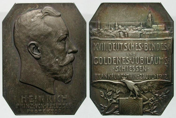 Foto Schützenmedaillen-Deutschland Silber-Plakette 1912