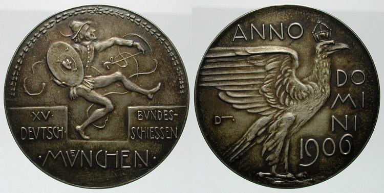 Foto Schützenmedaillen-Deutschland Silbermedaille 1906