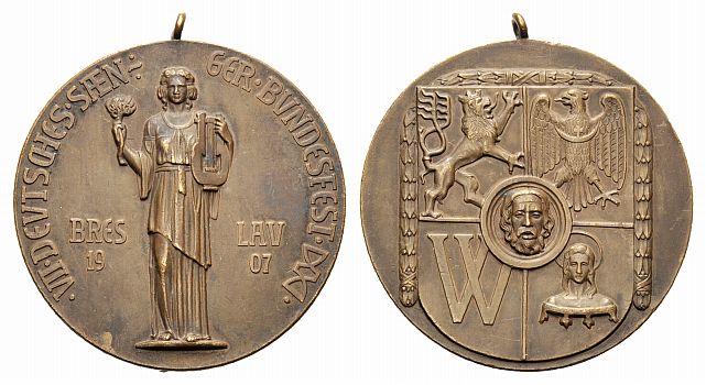 Foto Schlesien-Breslau, Stadt Bronze-Medaille 1907
