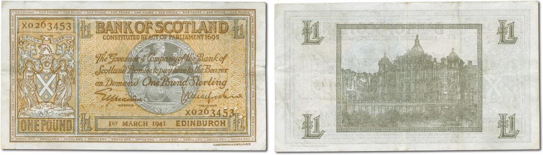 Foto Schottland 1 Pound 1941