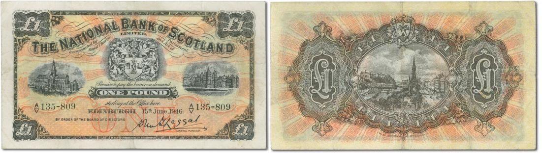 Foto Schottland 1 Pound 1946
