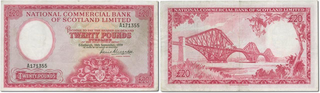 Foto Schottland 20 Pounds 1959
