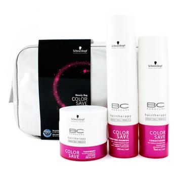 Foto Schwarzkopf - BC Color Save Beauty Set Neceser: 1x Champú 250ml + 1x Acondicionador 200ml + 1x Tratamiento 200ml + 1x Neceser - 3pcs+1bag; haircare / cosmetics