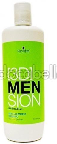 Foto Schwarzkopf 3D MENSION Champú Antigrasa. Deep Cleasnsing Shampoo 1000ml.