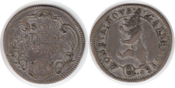 Foto Schweiz 15 Kreuzer 1739