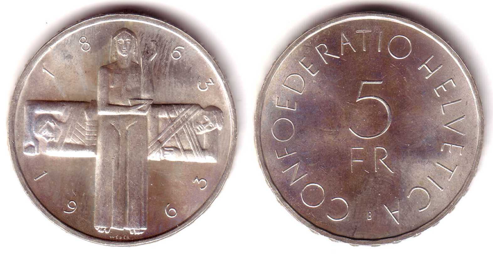 Foto Schweiz 5 Franken 1963