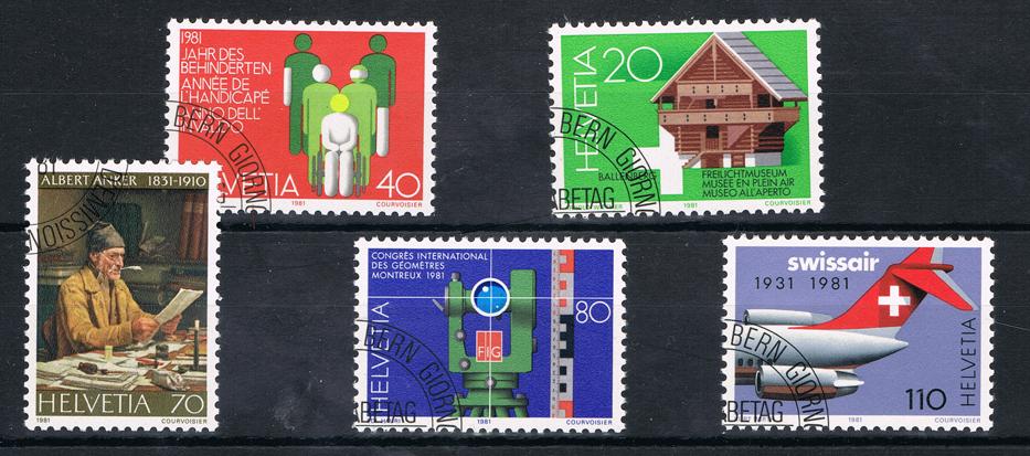 Foto Schweiz 5 Werte (20C 110C) 1981