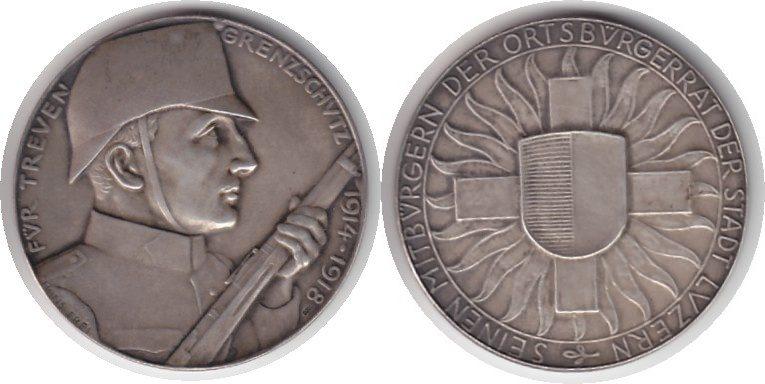 Foto Schweiz Silbermedaille 1918