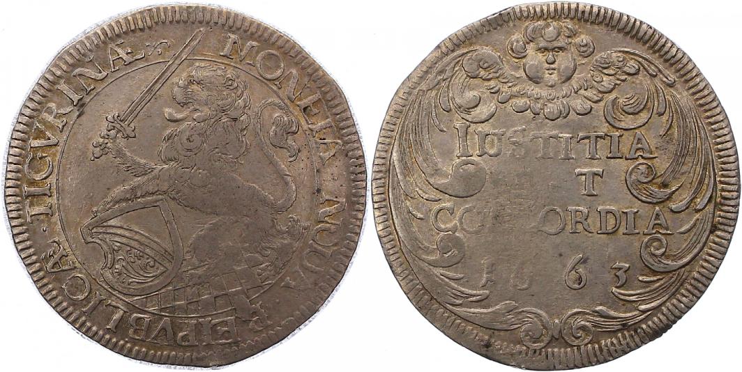 Foto Schweiz-Zürich, Stadt Taler 1663