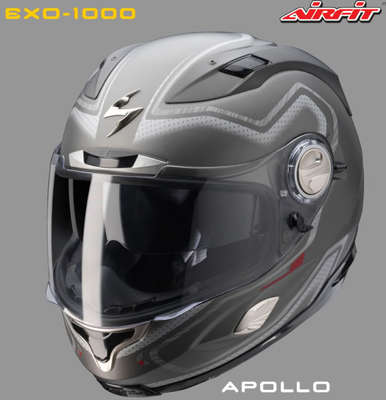 Foto Scorpion Exo-1000 Apolo Casco Moto Negro Airfitconcept� Talla M Oferta Queda 1