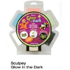 Foto Sculpey fosforescente pack de 6 piezas