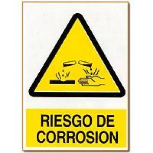 Foto Señal de advertencia Riesgo de corrosión