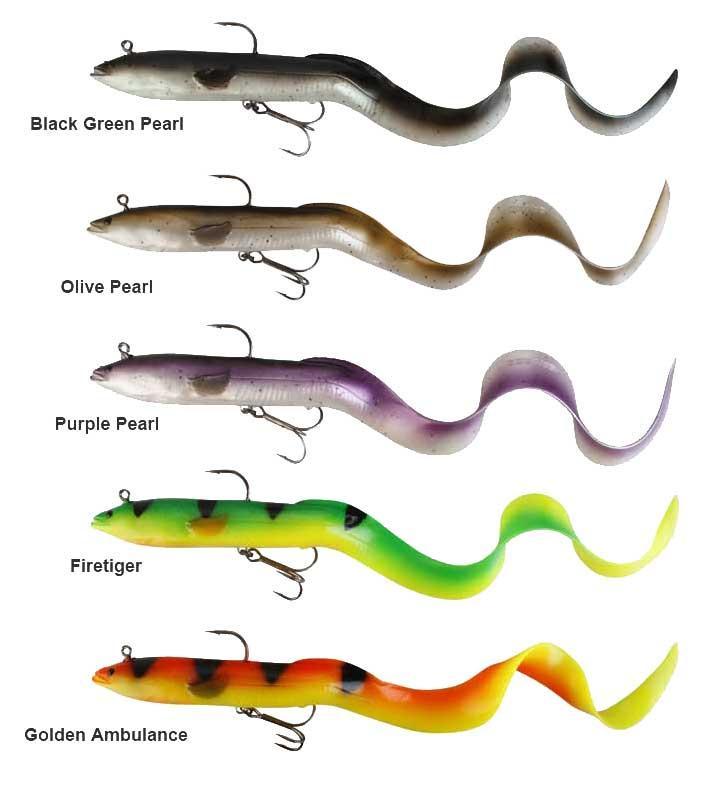 Foto señuelo blando savage gear real eel ready to fish 20cm - 03-purple pearl