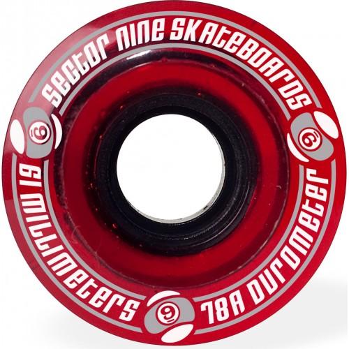 Foto Sector 9 Ruedas Ball Rojas 61mm/78A (Pack de 4)