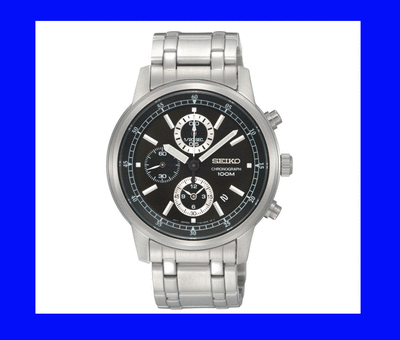 Foto Seiko Chronograph Negro  Watch Reloj ★ Sndc27p1
