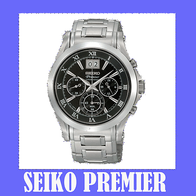 Foto Seiko Premier Alarm Chronograph Mens Watch  Spc057p1  Garantia + Manual + Caja