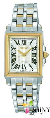 Foto Seiko Premier Sxgp12p1 Reloj Caja Y Pulsera Acero Bicolor Mujer Garantia 2 Años