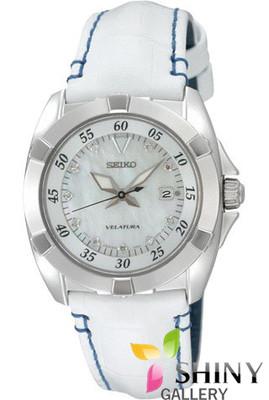Foto Seiko Velatura Sxda69 Reloj Cuero 10 Diamantes Para Mujer Nuevo Garantia 2 Años