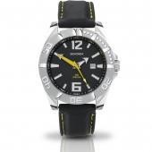 Foto Sekonda Gents Black Leather & Dial With Yellow Hands Watch