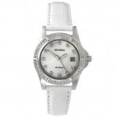 Foto Sekonda Ladies Mother Of Pearl Dial White Leather Strap Watch
