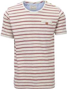 Foto Selected Acton Slip camiseta rojo beige a rayas XL