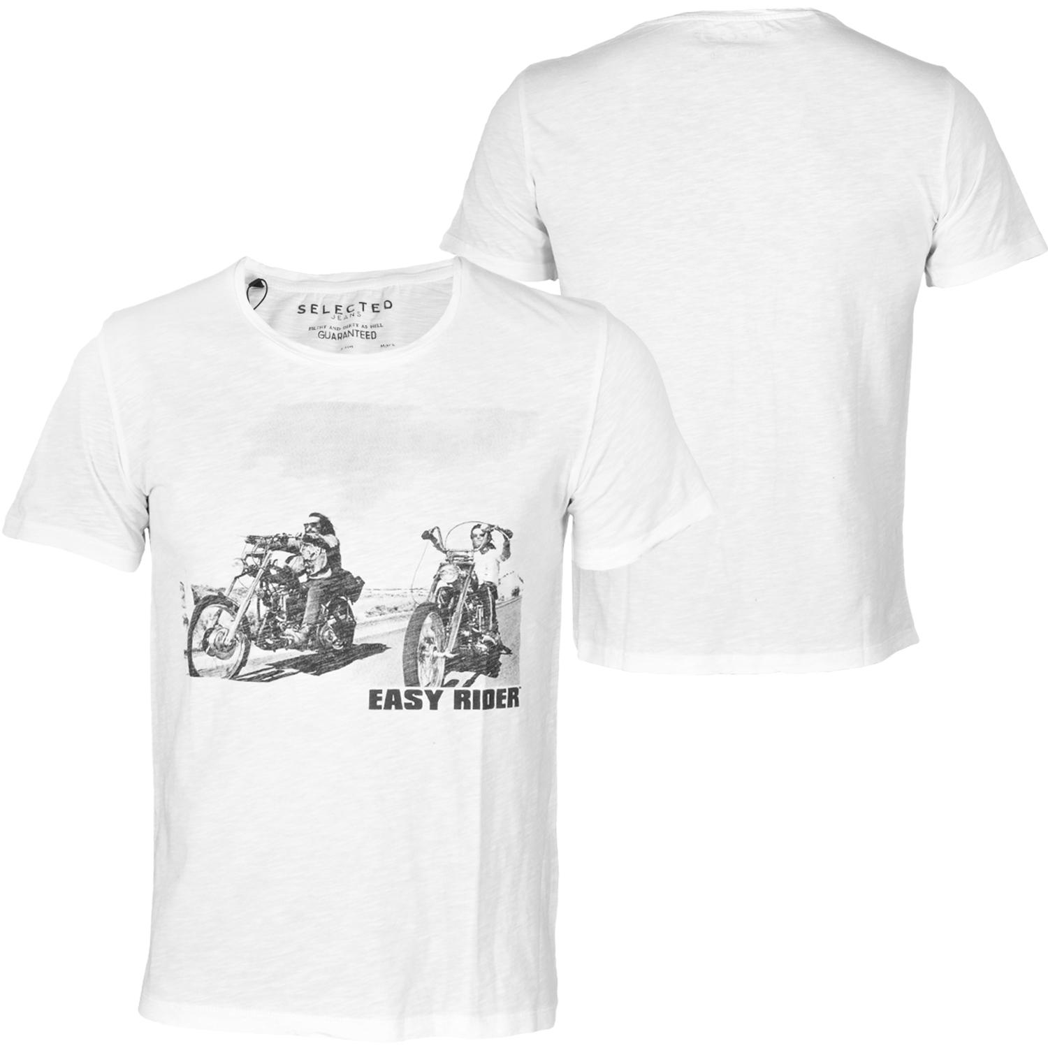 Foto Selected Easy Rider O-neck T-shirt Blanco